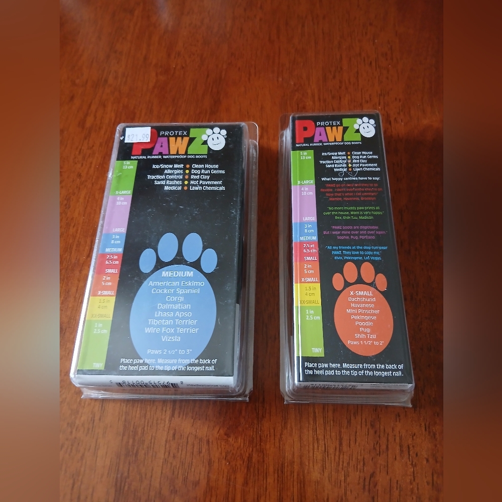 Bundle of PAWZ Dog Boots.Size XS and M.Price for 2